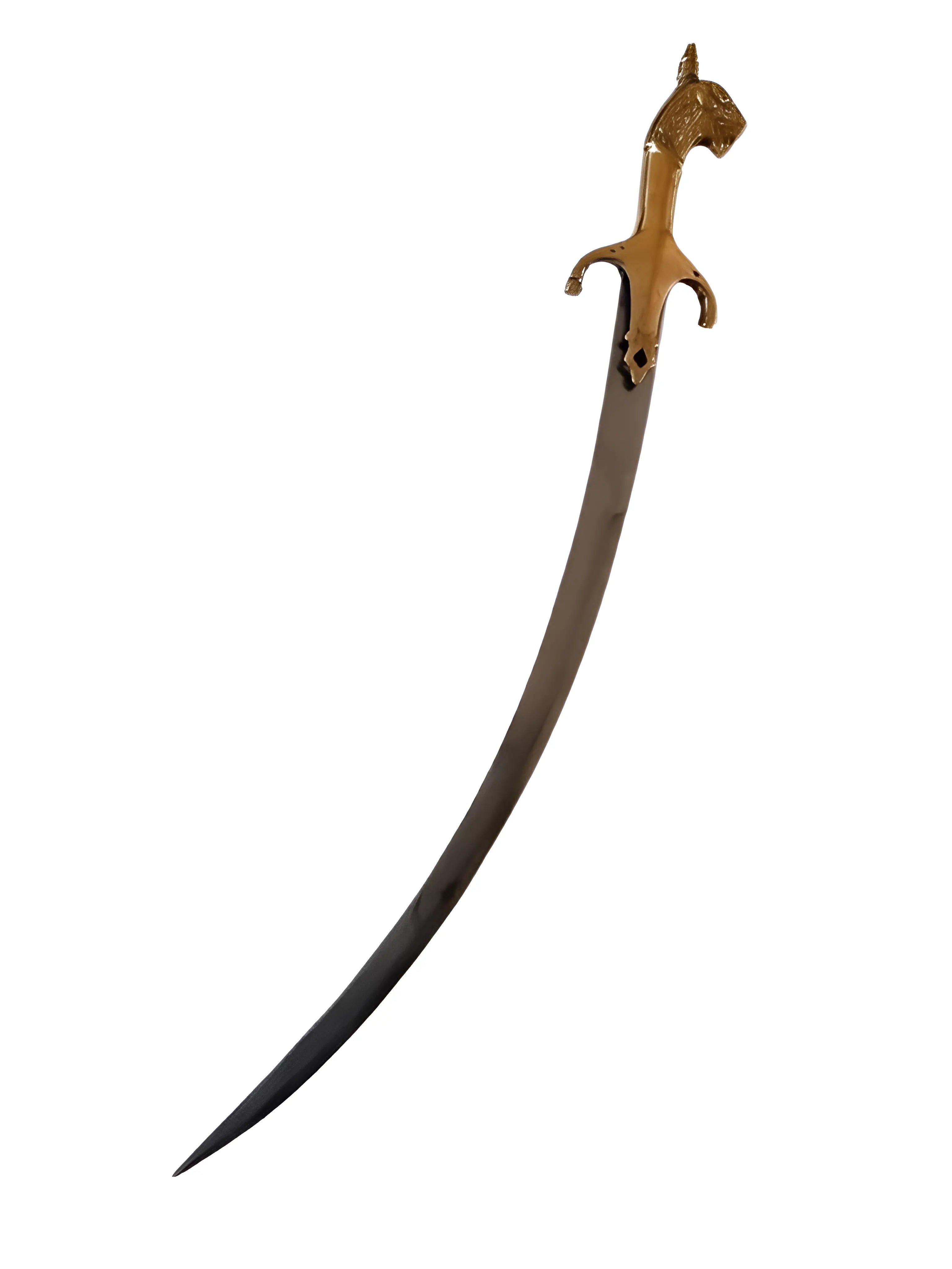 Steel Shastar - Gold Hilt - 3ft - Akaal Accessories - Now Available for Next Day Delivery