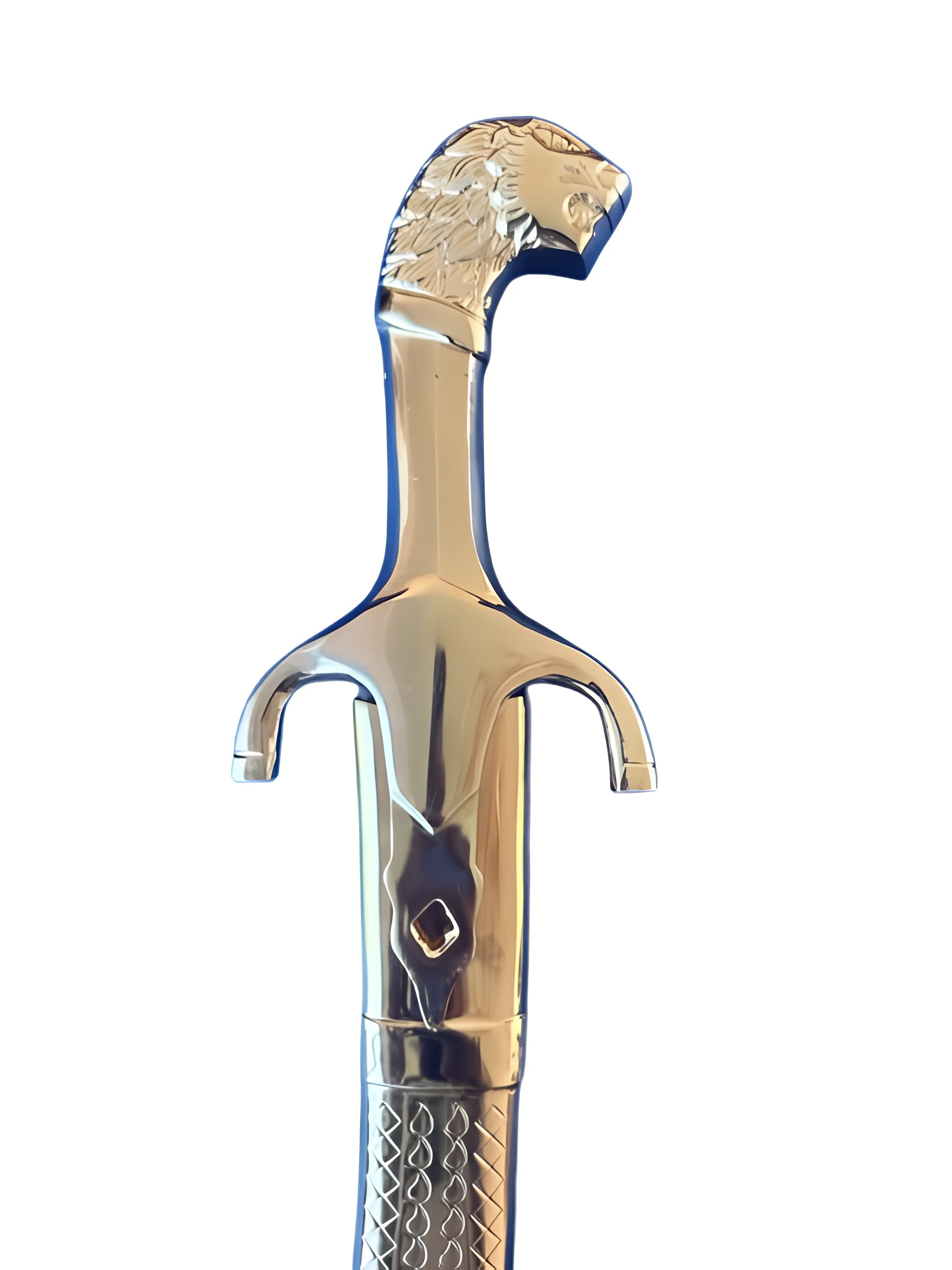 Steel Shastar - Gold Plated - 3ft - Akaal Accessories - Now Available for Next Day Delivery