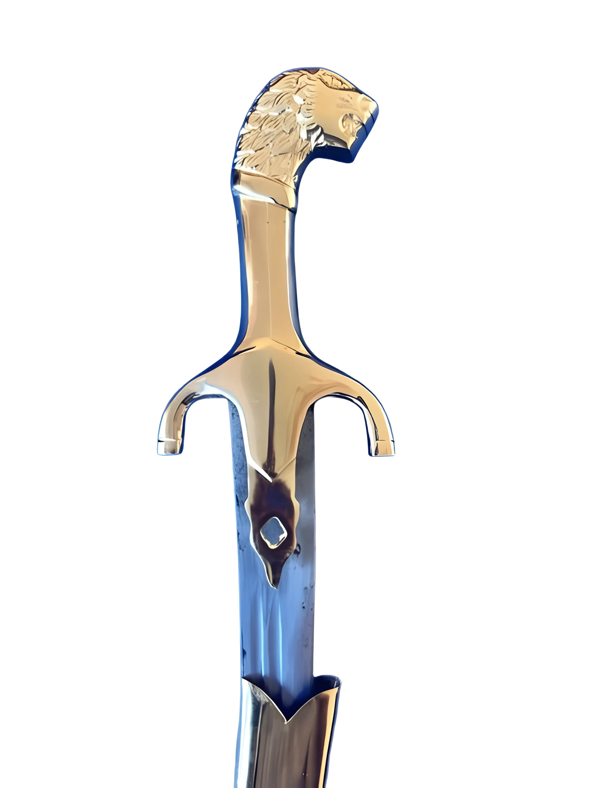 Steel Shastar - Gold Plated - 3ft - Akaal Accessories - Now Available for Next Day Delivery