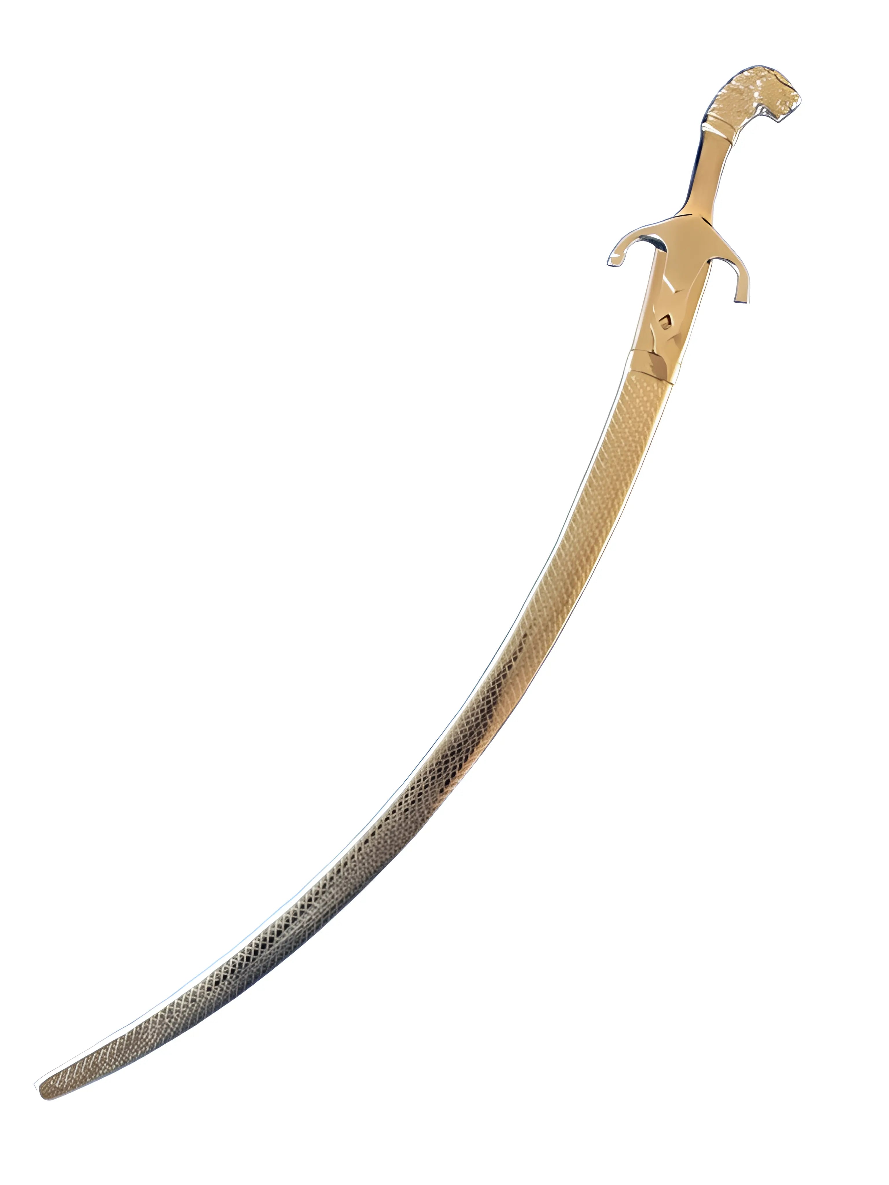 Steel Shastar - Gold Plated - 3ft - Akaal Accessories - Now Available for Next Day Delivery